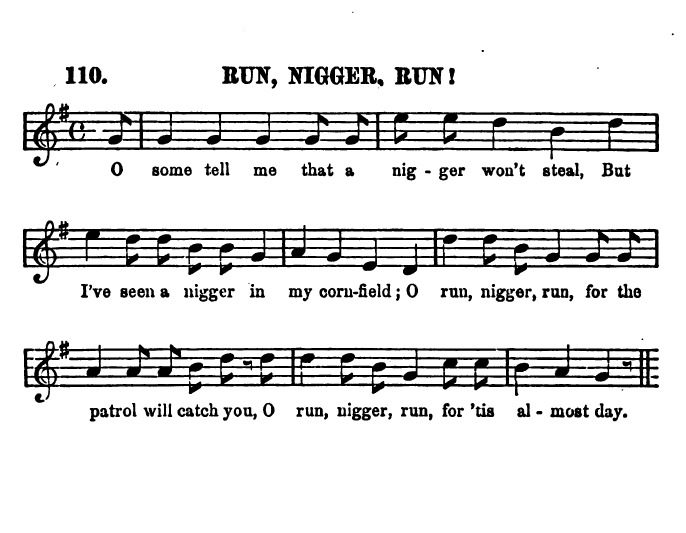 File:Run, Nigger, Run lyrics (Slave Songs of the United States version).png